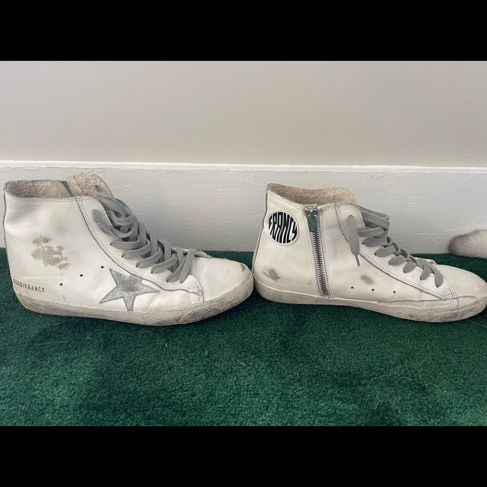 Golden Goose White/Silver Francy Sneaker 39